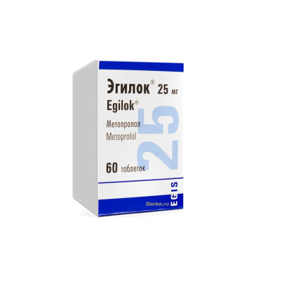 ЭГИЛОК ТАБ 25МГ №60 фото в интернет-аптеке Склад Лекарств