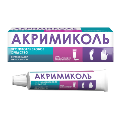 АКРИМИКОЛЬ КРЕМ Д/НАРУЖНОГО ПРИМЕНЕНИЯ 2% 15Г фото в интернет-аптеке Склад Лекарств