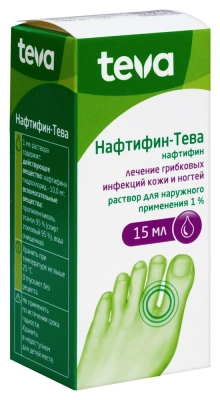 НАФТИФИН-ТЕВА Р-Р Д/НАРУЖ ПРИМЕНЕНИЯ 1% 15МЛ фото в интернет-аптеке Склад Лекарств