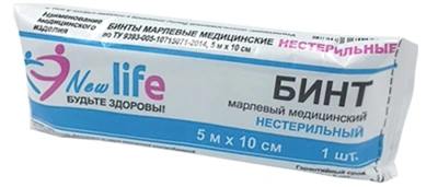БИНТ Н/СТ ЛАЙФ 5МХ10СМ №1 фото в интернет-аптеке Склад Лекарств