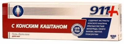 911 ГЕЛЬ-БАЛЬЗАМ ДЛЯ НОГ КОНСКИЙ КАШТАН 100МЛ/ТВИНС ТЭК/ фото в интернет-аптеке Склад Лекарств