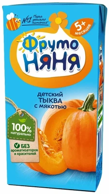 ФРУТОНЯНЯ НЕКТАР ТЫКВА С МЯКОТЬЮ 4 МЕС+200МЛ фото в интернет-аптеке Склад Лекарств