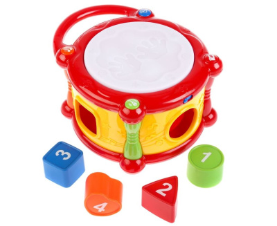 ИГРУШКА БАРАБАН РАЗВИВАЮЩИЙ В НАБОРЕ С ФИГУРКАМИ ПЛАСТ фото в интернет-аптеке Склад Лекарств