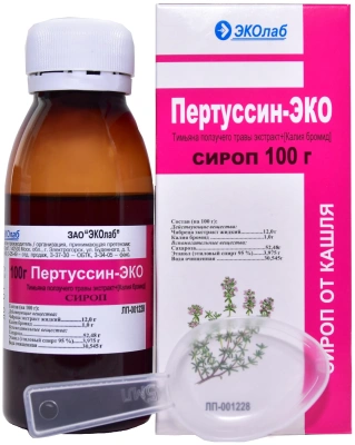 ПЕРТУССИН-ЭКОЛАБ СИРОП ФЛ 100Г/ЭКОЛАБ/ фото в интернет-аптеке Склад Лекарств