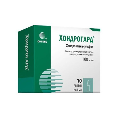 ХОНДРОГАРД Р-Р В/М В/СУСТ 100МГ/МЛ (10%) АМП 1МЛ №10/СОТЕКС/ фото в интернет-аптеке Склад Лекарств
