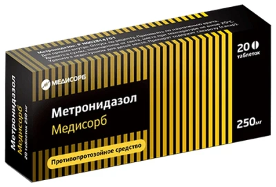 МЕТРОНИДАЗОЛ ТАБ 250МГ №20/МЕДИСОРБ/ фото в интернет-аптеке Склад Лекарств