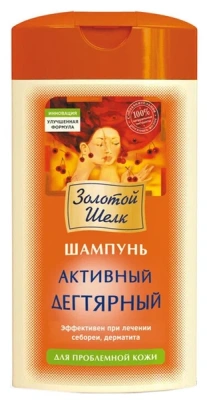 ЗОЛОТОЙ ШЕЛК ШАМПУНЬ АКТИВНЫЙ ДЕГТЯРНЫЙ ДЛЯ ПРОБЛЕМНОЙ КОЖИ 250МЛ фото в интернет-аптеке Склад Лекарств