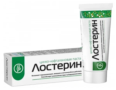 ЛОСТЕРИН ПАСТА ЦИНКО-НАФТАЛАНОВАЯ 50МЛ фото в интернет-аптеке Склад Лекарств