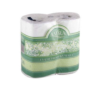 ТУАЛЕТНАЯ БУМАГА АМРА БЕЗ АРОМАТА №4 2СЛ фото в интернет-аптеке Склад Лекарств