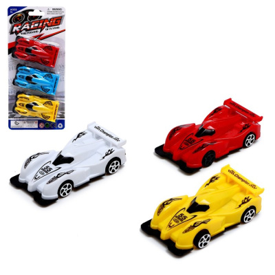 ИГРУШКА НАБОР ИНЕРЦИОННЫХ МАШИН "РЕЙСЕР" 3 ШТ МИКС фото в интернет-аптеке Склад Лекарств