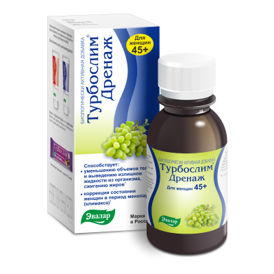 ТУРБОСЛИМ ДРЕНАЖ Д/ЖЕНЩИН 45+ 100МЛ/ЭВАЛАР/ фото в интернет-аптеке Склад Лекарств