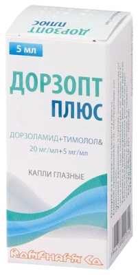 ДОРЗОПТ ПЛЮС КАПЛИ ГЛАЗНЫЕ 5МЛ/РОМФАРМ/ фото в интернет-аптеке Склад Лекарств