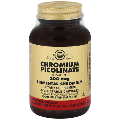 СОЛГАР ПИКОЛИНАТ ХРОМА КАПС 200МКГ №90 фото в интернет-аптеке Склад Лекарств