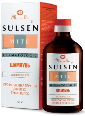 СУЛЬСЕН МИТЕ ШАМПУНЬ П/ПЕРХОТИ 1% 150МЛ/МИРРОЛЛА/ фото в интернет-аптеке Склад Лекарств