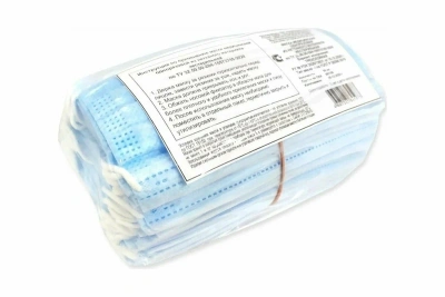 МАСКА МЕД 3-Х СЛОЙНАЯ НА РЕЗИНКАХ №50/МАСКА/ Д фото в интернет-аптеке Склад Лекарств