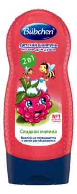 БЮБХЕН ШАМПУНЬ Д/ВОЛОС И ГЕЛЬ Д/ДУША СЛАДКАЯ МАЛИНА 230МЛ фото в интернет-аптеке Склад Лекарств