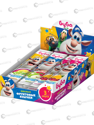 БУБА ЖЕВАТЕЛЬНАЯ КОНФЕТА ФРУКТОВЫЕ ЯЗЫЧКИ 10Г/КОНФИТРЕЙД/ фото в интернет-аптеке Склад Лекарств