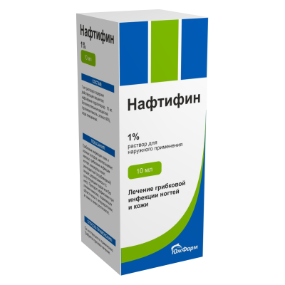 НАФТИФИН Р-Р Д/НАРУЖ ПРИМЕНЕНИЯ 1% 10МЛ/ЮЖФАРМ/ фото в интернет-аптеке Склад Лекарств