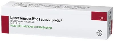 ЦЕЛЕСТОДЕРМ-В+ГАРАМИЦИН МАЗЬ 0,1%+0,1% 30Г фото в интернет-аптеке Склад Лекарств
