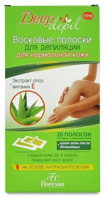 ФЛОРЕСАН ВОСКОВЫЕ ПОЛОСКИ Д/ДЕПИЛ НОРМ КОЖИ АЛОЭ ВЕРА №20 фото в интернет-аптеке Склад Лекарств