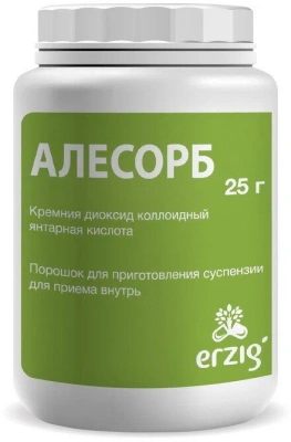 АЛЕСОРБ КОМПЛЕКС ЯНТАРНОЙ КИСЛОТЫ И ДИОКСИДА КРЕМНИЯ ПОР 25Г фото в интернет-аптеке Склад Лекарств