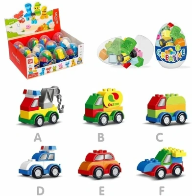 ИГРУШКА КОНСТРУКТОР В ЯЙЦЕ «ГОРОДСКОЙ ТРАНСПОРТ», 6 ВИДОВ МИКС фото в интернет-аптеке Склад Лекарств