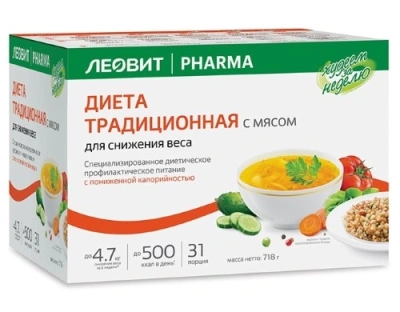 ЛЕОВИТ ХУДЕЕМ ЗА НЕДЕЛЮ ПРОГРАММА ПИТАНИЯ ТРАДИЦ С МЯСОМ НА 5 ДНЕЙ фото в интернет-аптеке Склад Лекарств