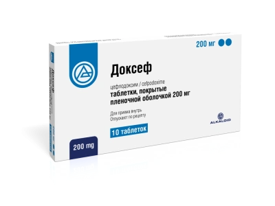 ДОКСЕФ ТАБ П/О 200МГ №10 фото в интернет-аптеке Склад Лекарств