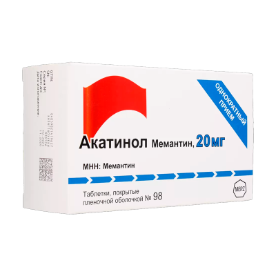 АКАТИНОЛ МЕМАНТИН ТАБ П/О 20МГ №98 Д фото в интернет-аптеке Склад Лекарств