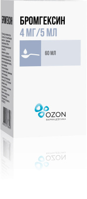БРОМГЕКСИН Р-Р Д/ПРИЕМА ВНУТРЬ 4МГ/5МЛ 60МЛ/ОЗОН/ фото в интернет-аптеке Склад Лекарств
