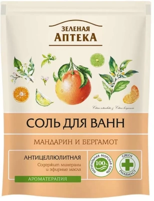 ЗЕЛЕНАЯ АПТЕКА СОЛЬ ДЛЯ ВАНН МАНДАРИН-БЕРГАМОТ 500Г ДОЙ-ПАК фото в интернет-аптеке Склад Лекарств