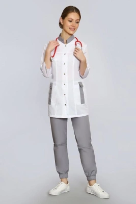 КОСТЮМ МЕДИЦИНСКИЙ ЖЕНСКИЙ DOCTOR BIG 4-48.1-01-3 ТС 3/4 РУК Р48 170-176 фото в интернет-аптеке Склад Лекарств