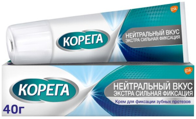 КОРЕГА КРЕМ ДЛЯ ФИКС З/ПРОТЕЗОВ НЕЙТРАЛЬНЫЙ ВКУС 40Г фото в интернет-аптеке Склад Лекарств
