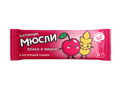 БАТОНЧИК-МЮСЛИ ВИШНЯ 25Г/ЭЙVА/ЭЙВА/