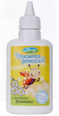 ПРИСЫПКА ДЕТСКАЯ РОМАШКА 30Г/ПЕТРОФАРМ/ фото в интернет-аптеке Склад Лекарств