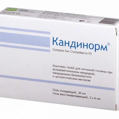 КАНДИНОРМ КОМПЛЕКС ГЕЛЬ ОЧИЩ 30МЛ+ГЕЛЬ ИНТИМН 3Х6МЛ фото в интернет-аптеке Склад Лекарств