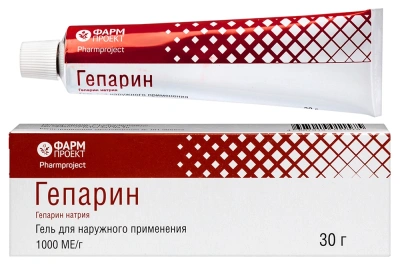 ГЕПАРИН ГЕЛЬ 1000МЕ/Г ТУБА 30Г/ФАРМПРОЕКТ/ фото в интернет-аптеке Склад Лекарств