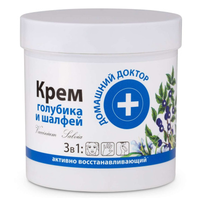 ДОМАШНИЙ ДОКТОР 250МЛ КРЕМ ГОЛУБИКА+ШАЛФЕЙ/12 К фото в интернет-аптеке Склад Лекарств