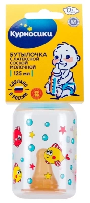 КУРНОСИКИ БУТЫЛОЧКА С ЛАТЕКС СОСКОЙ 125МЛ 11002 фото в интернет-аптеке Склад Лекарств