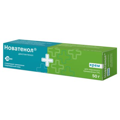 Д-ПАНТЕНОЛ НОВАТЕНОЛ КРЕМ 5% 50Г/ЭГИС/ фото в интернет-аптеке Склад Лекарств