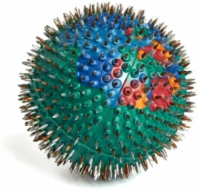 АППЛИКАТОР ЛЯПКО МЯЧИК ИГОЛЬЧАТЫЙ С СЕРЕБРОМ ШАГ ИГЛ 4ММ фото в интернет-аптеке Склад Лекарств