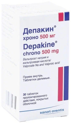 ДЕПАКИН ХРОНО ТАБ П/О 500МГ №30 фото в интернет-аптеке Склад Лекарств