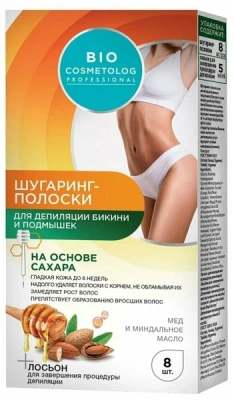 ФИТОКОСМЕТИК BIOCOSMETOLOG PROFESSIONAL ШУГАРИНГ-ПОЛОСКИ Д/БИКИН И ПОДМЫШ 8Ш фото в интернет-аптеке Склад Лекарств