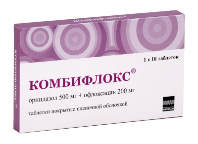 КОМБИФЛОКС ТАБ П/О 500МГ+200МГ №10 фото в интернет-аптеке Склад Лекарств