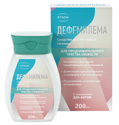 ДЕФЕМИЛЕМА ДЛЯ ПРОДОЛЖИТЕЛЬНОГО ЧУВСТВА СВЕЖЕСТИ СРЕДСТВО ДЛЯ ИНТИМНОЙ ГИГИЕНЫ 200МЛ фото в интернет-аптеке Склад Лекарств