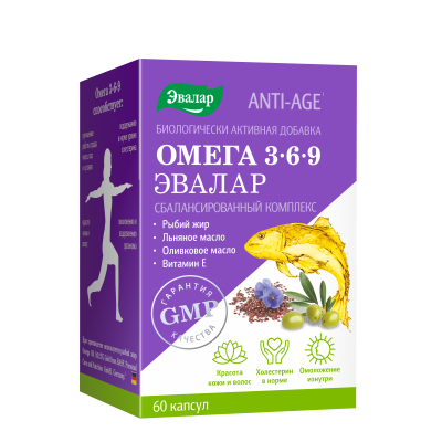 ОМЕГА 3-6-9 КАПС ANTI-AGE №60/ЭВАЛАР/ фото в интернет-аптеке Склад Лекарств