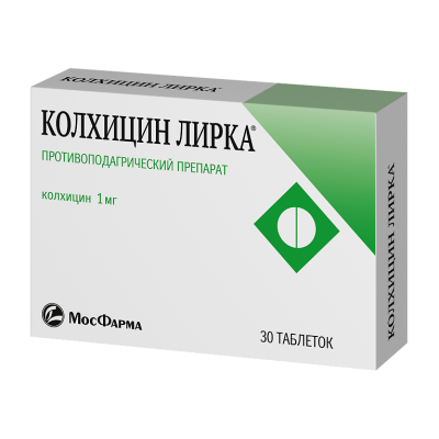 КОЛХИЦИН ЛИРКА 1МГ ТАБ №30 фото в интернет-аптеке Склад Лекарств