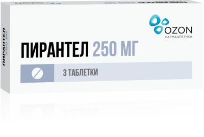 ПИРАНТЕЛ ТАБ 250МГ №3/ОЗОН/ фото в интернет-аптеке Склад Лекарств