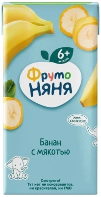 ФРУТОНЯНЯ НЕКТАР БАНАН С МЯКОТЬЮ 6МЕС+200МЛ фото в интернет-аптеке Склад Лекарств