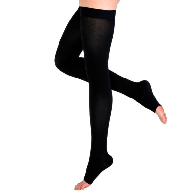 ЧУЛКИ ИНТЕКС С ГЛАДКОЙ РЕЗИНКОЙ ОТКР НОСКОМ 2КЛ РXL ЧЕРНЫЙ 2041 фото в интернет-аптеке Склад Лекарств